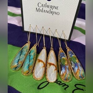 ⭐️Catherine Malandrino Gold Fashion Teardrop    3-Pair Earrings